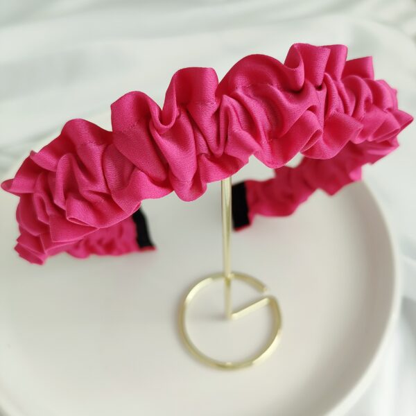 Opaska owijka satynowa handmade amarantowa – Zszywka