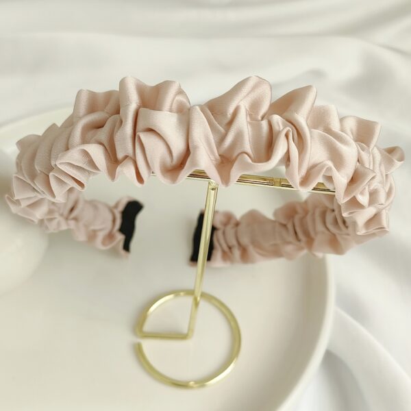 Opaska owijka satynowa handmade beżowa – Zszywka