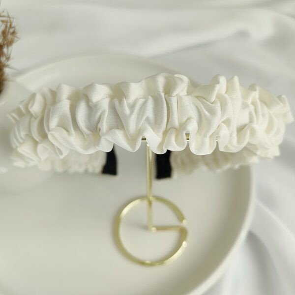 Opaska owijka satynowa handmade biała – Zszywka