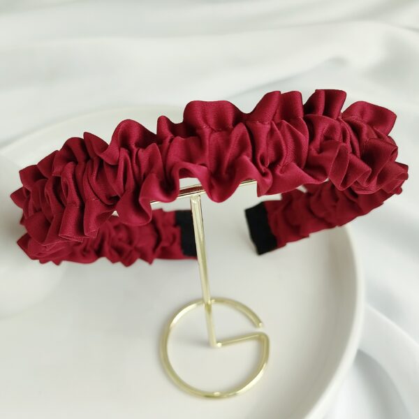 Opaska owijka satynowa handmade burgundowa – Zszywka