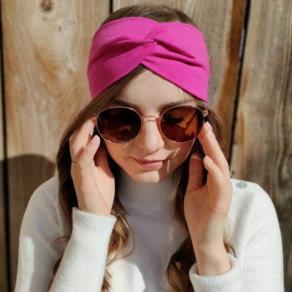 Opaska turban handmade amarantowa – Zszywka