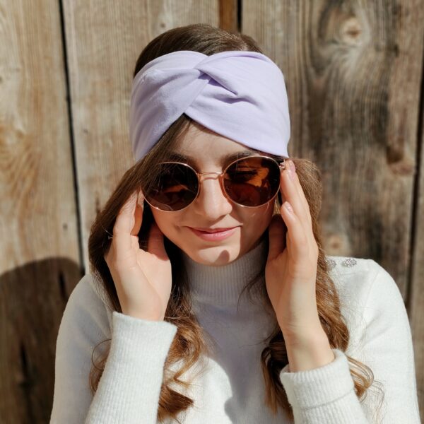 Opaska turban handmade fioletowa – Zszywka