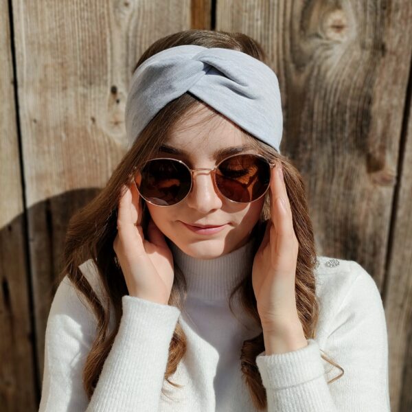 Opaska turban handmade szara – Zszywka