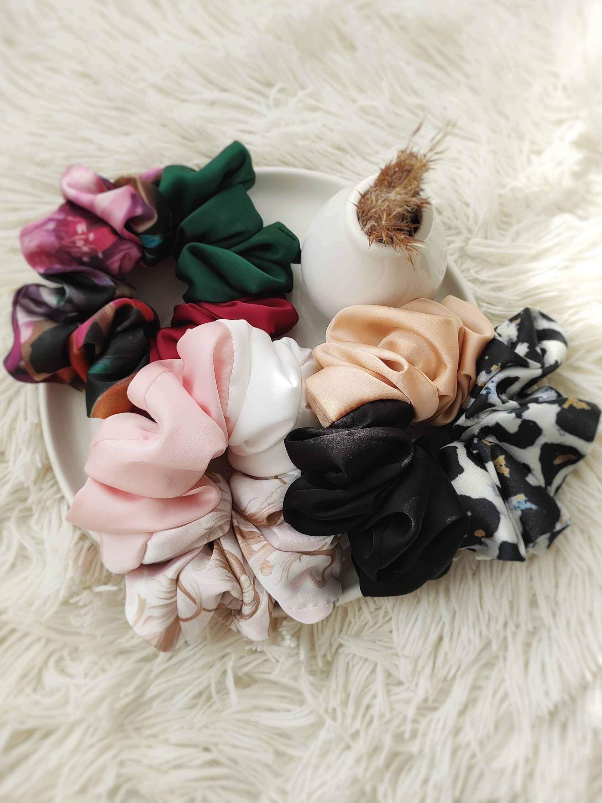 Gumka satynowa scrunchie XL handmade – Zszywka
