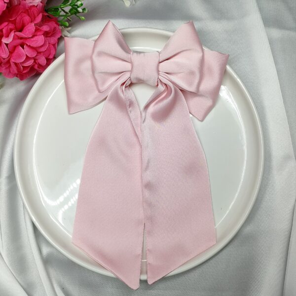 Zszywka kokarda z chustą różowa handmade